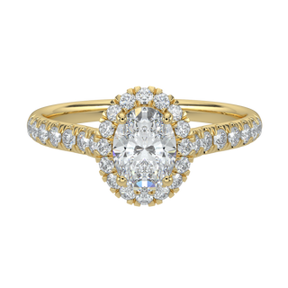 Radiant Oval Solitaire Ring-Yellow Gold
