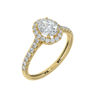 Radiant Oval Solitaire Ring-Yellow Gold