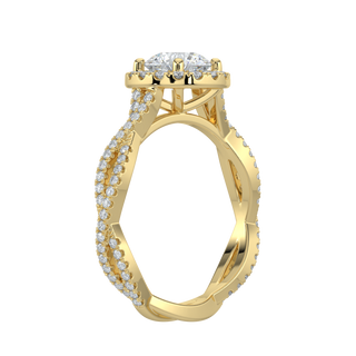 Dual Infinity LGD Solitaire Ring-Yellow Gold