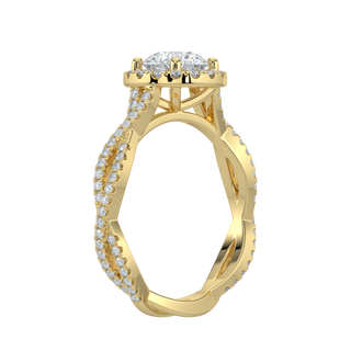 Dual Infinity Solitaire Ring-Yellow Gold