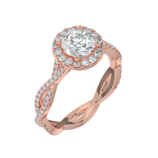 Dual Infinity LGD Solitaire Ring-Rose Gold