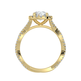 Dual Infinity Solitaire Ring-Yellow Gold