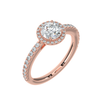 Wedding LGD Solitaire Ring-Rose Gold