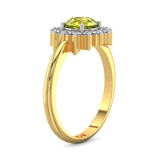 Radiant Yellow Gemstone Ring