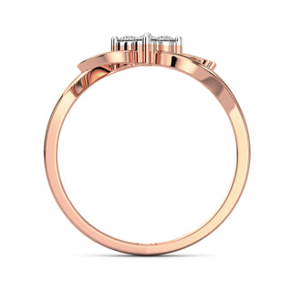 Floral Flourish Diamond Ring-Rose Gold