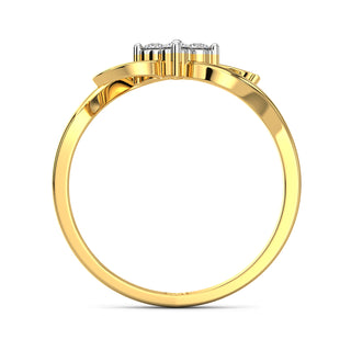 Floral Flourish Diamond Ring-Yellow Gold