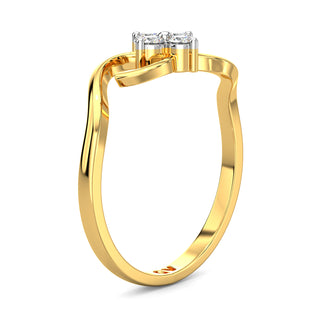 Floral Flourish Diamond Ring-Yellow Gold