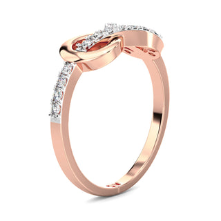 Infinity Promise Diamond Ring-Rose Gold