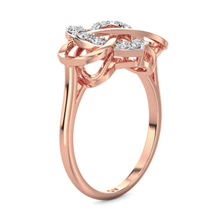 Love Knot Diamond Ring-Rose Gold