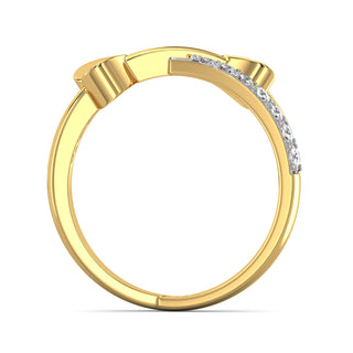 Heartbeat Diamond Ring-Yellow Gold