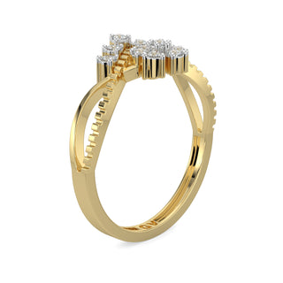 Flower Flame Ring-Yellow Gold