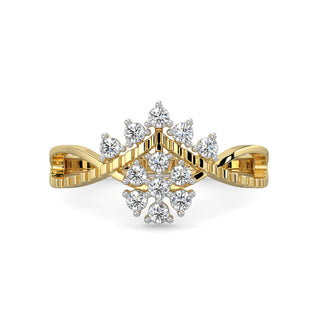 Flower Flame Ring-Yellow Gold