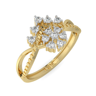 Flower Flame Ring-Yellow Gold