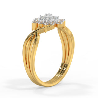 Bloomimg Flower Ring-Yellow Gold