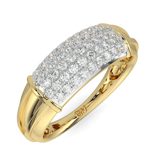 Five Row Diamond Ring-Yellow Gold