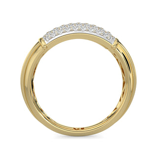Five Row Diamond Ring-Yellow Gold