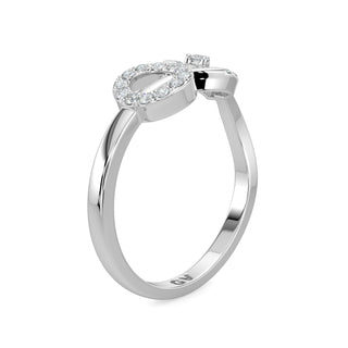 Petal Diamond Ring-White Gold