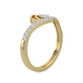 Flame Diamond Ring-Yellow Gold