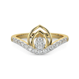 Flame Diamond Ring-Yellow Gold