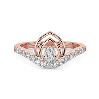 Flame Diamond Ring-Rose Gold