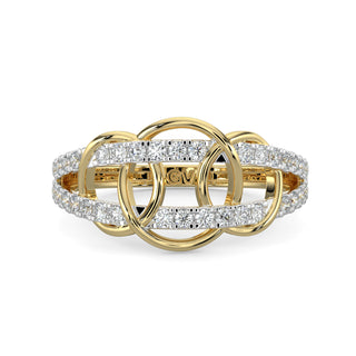 Three Oval Ring-Yellow Gold