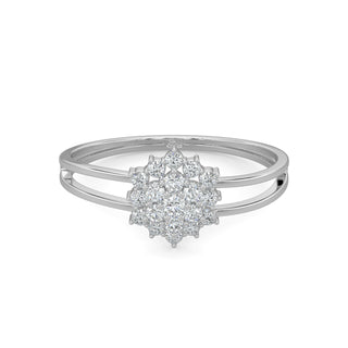 Daisy Diamond Ring-White Gold