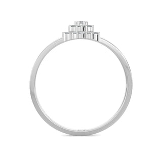 Daisy Diamond Ring-White Gold