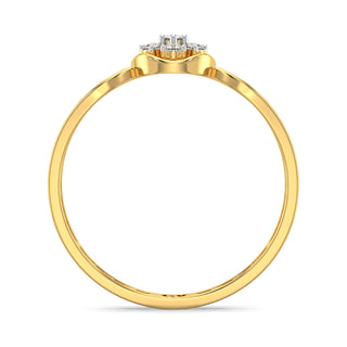 Subtle Mesh Diamond Ring-Yellow Gold