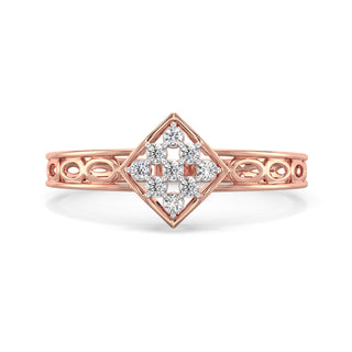 Spark Mesh Diamond Ring-Rose Gold