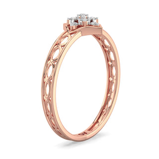 Spark Mesh Diamond Ring-Rose Gold