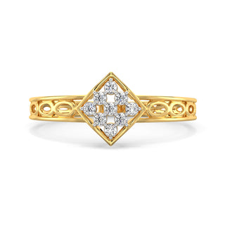 Spark Mesh Diamond Ring-Yellow Gold