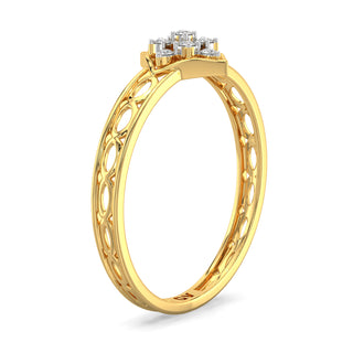 Spark Mesh Diamond Ring-Yellow Gold