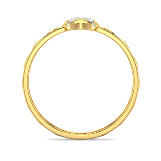 Soft Gleam Mesh Diamond Ring-Yellow Gold