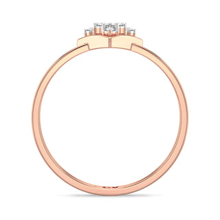 Chic Cubes Mesh Diamond Ring-Rose Gold