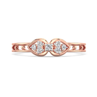 Mirage Mesh Diamond Ring-Rose Gold