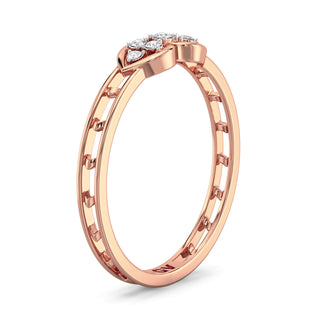 Mirage Mesh Diamond Ring-Rose Gold