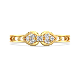 Mirage Mesh Diamond Ring-Yellow Gold