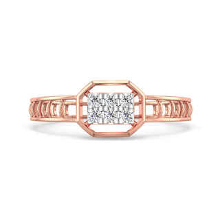 Grace Mesh Diamond Ring-Rose Gold