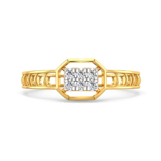 Grace Mesh Diamond Ring-Yellow Gold