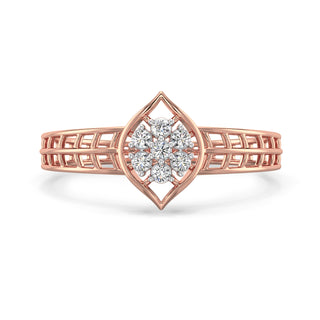 Charming Flicker Mesh Diamond Ring-Rose Gold