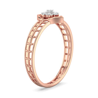 Charming Flicker Mesh Diamond Ring-Rose Gold