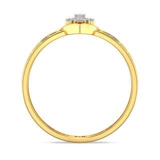 Charming Flicker Mesh Diamond Ring-Yellow Gold