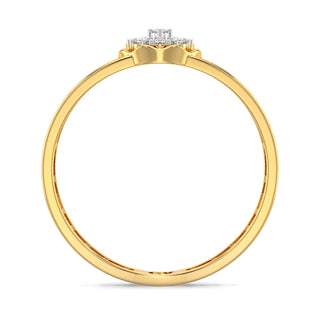 Sleek Squares Mesh Diamond Ring-Yellow Gold