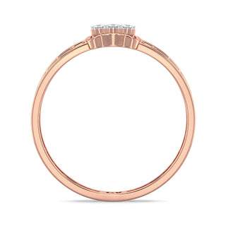 Sleek Squares Mesh Diamond Ring-Rose Gold