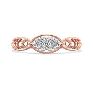 Soft Luster Mesh Diamond Ring-Rose Gold