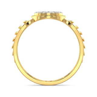 Soft Luster Mesh Diamond Ring-Yellow Gold