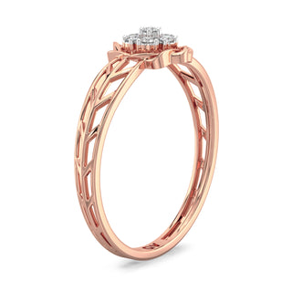 Lush Blossom Mesh Diamond Ring-Rose Gold