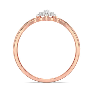 Elegant Gleam Mesh Diamond Ring-Rose Gold