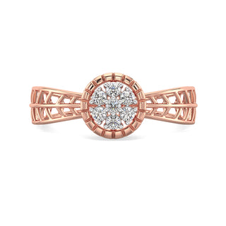 Lily Mesh Diamond Ring-Rose Gold