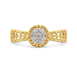 Lily Mesh Diamond Ring-Yellow Gold